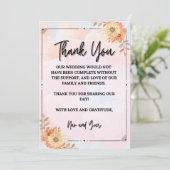 Dankbarkeit auf jeden Blick Dankeskarte (Stehend Vorderseite)