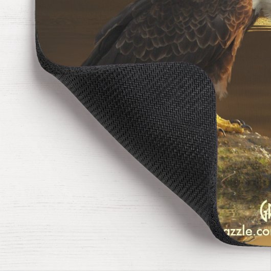 "Dankbarkeit" Bald Eagle & Golden Sun Mousepad (Ecke)