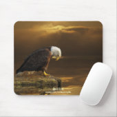 "Dankbarkeit" Bald Eagle & Golden Sun Mousepad (Mit Mouse)