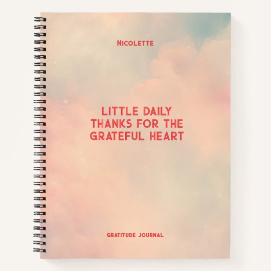 Dankbarkeit Benutzerdefinierte Manifestation Notizblock (Vorderseite)