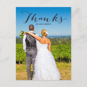 Dankbarkeit Black   Foto Wedding Vielen Dank Postc Postkarte