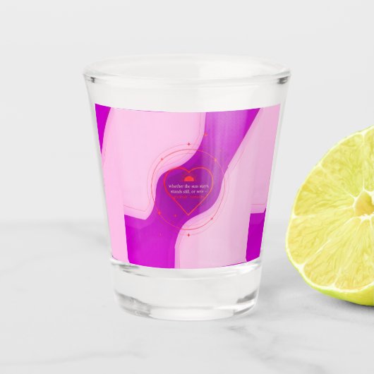 Dankbarkeit bleibt™ Liebe & Absicht | Abendritual Schnapsglas (Vorderseite)