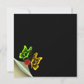 Dankbarkeit blüht in Farbe wie Schmetterlinge & Ro Dankeskarte (Rückseite)