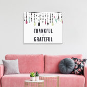 Dankbarkeit Boho Tassel Canvas Print Leinwanddruck (Insitu (Wohnzimmer))