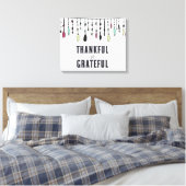 Dankbarkeit Boho Tassel Canvas Print Leinwanddruck (Insitu (Schlafzimmer))