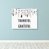 Dankbarkeit Boho Tassel Canvas Print Leinwanddruck (Insitu (Holzboden))