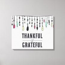Dankbarkeit Boho Tassel Canvas Print