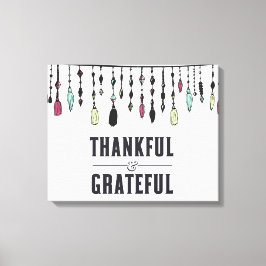 Dankbarkeit Boho Tassel Canvas Print Leinwanddruck
