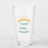 Dankbarkeit bringt heute Frieden – Positiver Glaub Glas (Rückseite)