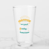 Dankbarkeit bringt heute Frieden – Positiver Glaub Glas (Vorderseite)