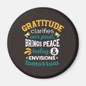 Dankbarkeit bringt heute Frieden – Positiver Glaub Magnet (Vorne)