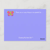 Dankbarkeit Butterfly Postkarte (Rückseite)