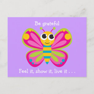 Dankbarkeit Butterfly Postkarte