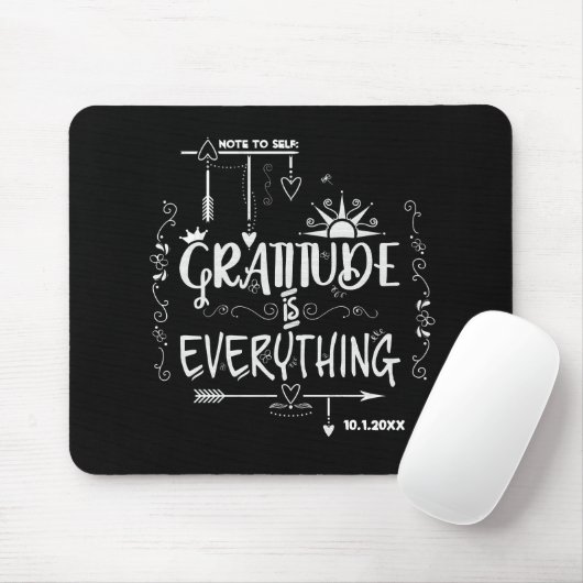 Dankbarkeit Chalkboard 🖱 Mousepad (Mit Mouse)
