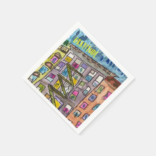 Dankbarkeit Cocktail Napkins Serviette (Ecke)