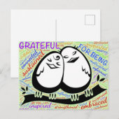 Dankbarkeit/Dankbarer Erntedank Postkarte (Vorne/Hinten)