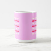 Dankbarkeit, Dankbarkeit, Danksagung, Rosa, Urlaub Kaffeetasse (Mittel)