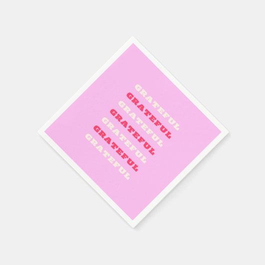 Dankbarkeit, Dankbarkeit, Danksagung, Rosa, Urlaub Serviette (Ecke)