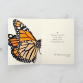 Dankbarkeit der Flutbarmachung: Monarchschmetterli Karte (Innenseite)