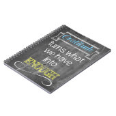 Dankbarkeit dreht, was wir in genug haben notizblock (Linke Seite)