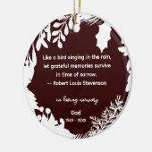 Dankbarkeit Erinnerungen Zitat Grüne Foto Keramik Ornament (Links)