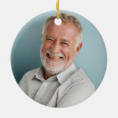 Dankbarkeit Erinnerungen Zitat Grüne Foto Keramik Ornament (Hinten)