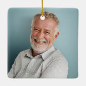 Dankbarkeit Erinnerungen Zitat Grüne Foto Keramikornament (Rückseite)