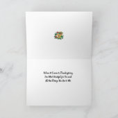 Dankbarkeit, Erntedank, Fall durch Julia Morrill Karte (Innenseite)