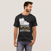 Dankbarkeit Erntedank Katze T-Shirt (Vorne ganz)