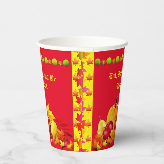 Dankbarkeit - Erntedank Pappbecher (Rechts)