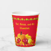 Dankbarkeit - Erntedank Pappbecher (Vorderseite)