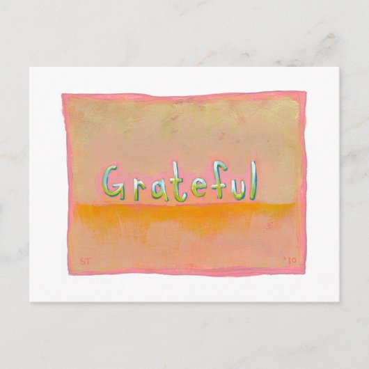 Dankbarkeit - farbenfrohe Kunst der Dankbarkeit Postkarte (Vorderseite)