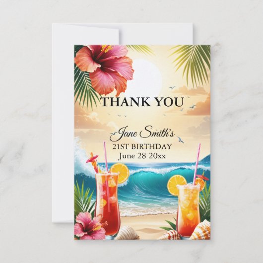 Dankbarkeit feiern | 21. Geburtstag Dankeskarte (Vorderseite)