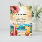 Dankbarkeit feiern | 21. Geburtstag Dankeskarte (Stehend Vorderseite)