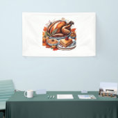 Dankbarkeit & Fly Turkey - farbenfroher urbaner Ca Banner (Messeveranstaltung)