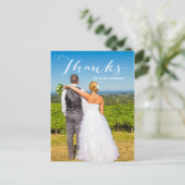 Dankbarkeit | Foto Wedding Vielen Dank Postcard Postkarte (Stehend Vorderseite)
