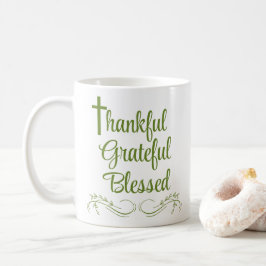 Dankbarkeit für das gesegnete Erntedank Zitat Kaffeetasse