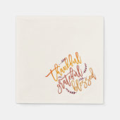 Dankbarkeit für das gesegnete Erntedank Zitat Serviette (Vorderseite)