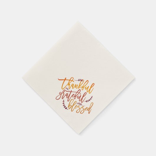 Dankbarkeit für das gesegnete Erntedank Zitat Serviette (Ecke)