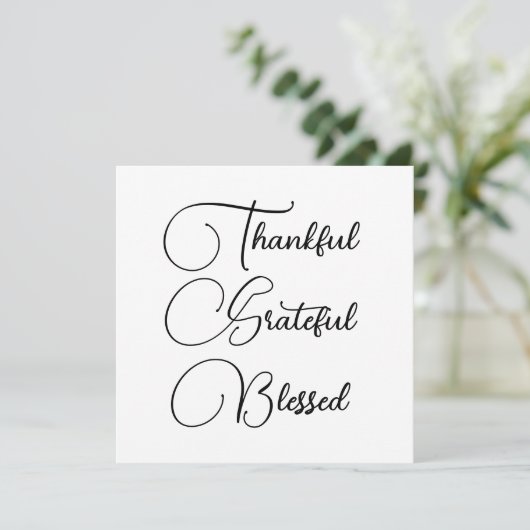 Dankbarkeit für den gesegneten Script-Erntedank Karte (Stehend Vorderseite)