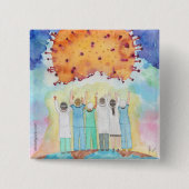 Dankbarkeit für die ersten Liner Covid-19 Button (Vorderseite)