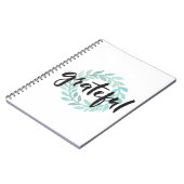 Dankbarkeit für die grüne Wasserfarbe Notizblock (Linke Seite)