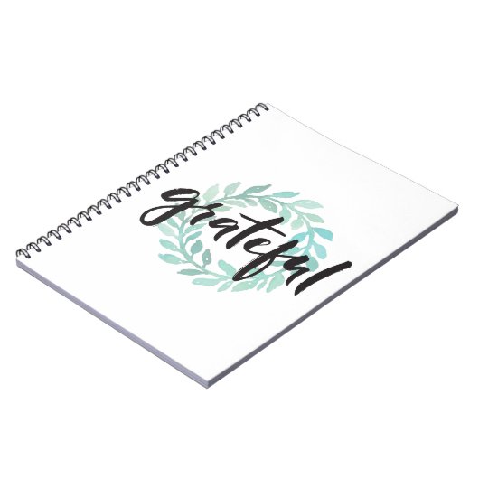 Dankbarkeit für die grüne Wasserfarbe Notizblock (Linke Seite)