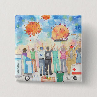 Dankbarkeit für die wichtigsten Arbeitnehmer Covid Button