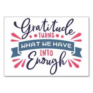 Dankbarkeit für Erntedank verwandelt das, was wir  Tischnummer