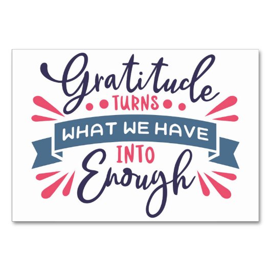 Dankbarkeit für Erntedank verwandelt das, was wir  Tischnummer (Vorderseite)