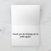 Dankbarkeit für Gelächter und Freunde Dankeskarte (Innenseite)