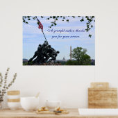 Dankbarkeit für Ihr Service-Poster Poster (Küche)