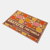 Dankbarkeit für Individuelle Name Boho Brown Karie Fußmatte (Schrägansicht)