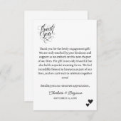 Dankbarkeit für Minimalistische Verlobung Dankeskarte (Vorne/Hinten)
